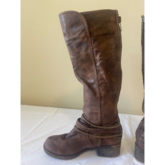 SO Women's Garland Knee-High Boots cognac Brown Long Boots Size 6 - Picture 4 of 15